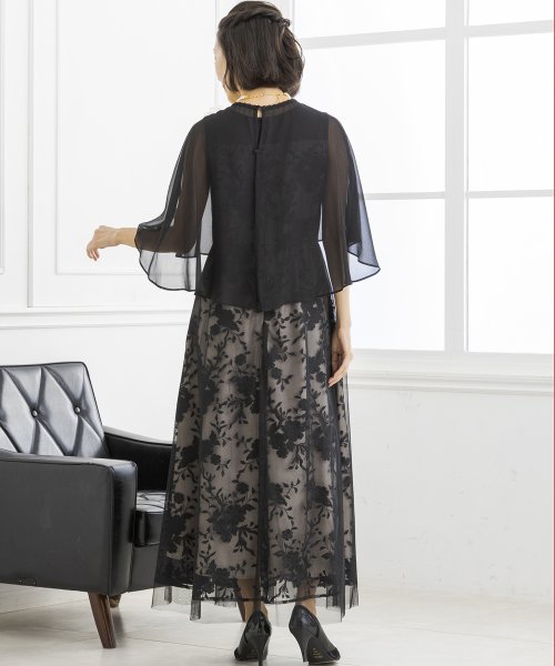 ケープとレースドレス2点セット《マザードレス》/パーティー/クルージング/結婚式/二次会/演奏会/発表会 ：あり なし マザードレス デザイン 発表会 ワンピース フォルムフォルマ 卒業式 フォーマル