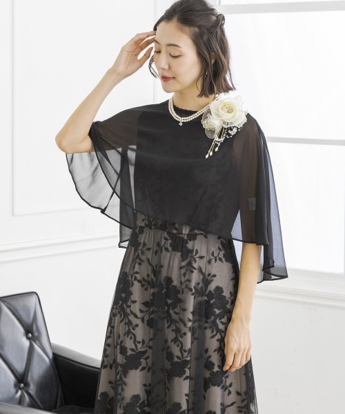 ケープとレースドレス2点セット《マザードレス》/パーティー/クルージング/結婚式/二次会/演奏会/発表会 ：あり なし マザードレス デザイン 発表会 ワンピース フォルムフォルマ 卒業式 フォーマル