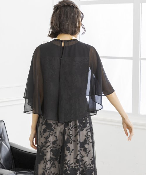 ケープとレースドレス2点セット《マザードレス》/パーティー/クルージング/結婚式/二次会/演奏会/発表会 ：あり なし マザードレス デザイン 発表会 ワンピース フォルムフォルマ 卒業式 フォーマル