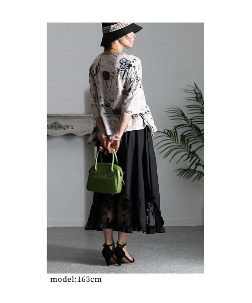 Sawa a la mode(サワアラモード)/大切な日の特別な黒裾レースフレアスカート/img06