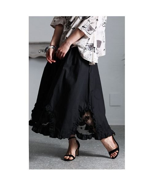 Sawa a la mode(サワアラモード)/大切な日の特別な黒裾レースフレアスカート/img07