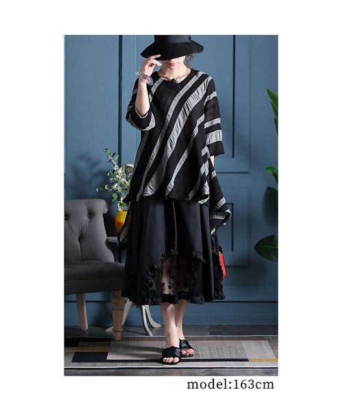 Sawa a la mode(サワアラモード)/大切な日の特別な黒裾レースフレアスカート/img13