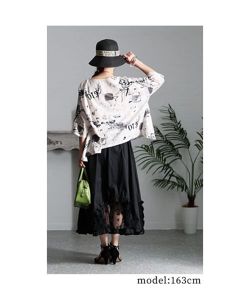 Sawa a la mode(サワアラモード)/大切な日の特別な黒裾レースフレアスカート/img15