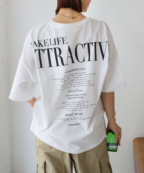 and　Me...(アンドミー)/バックロゴ オーバーサイズ 半袖Tシャツ/img01