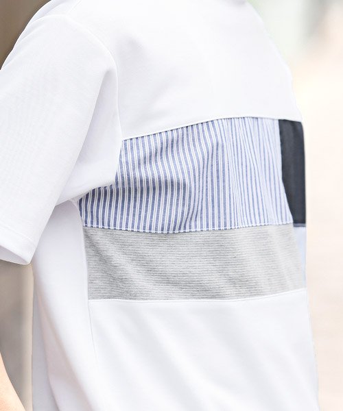 LUXSTYLE(ラグスタイル)/胸パネル切り替え半袖Tシャツ/Tシャツ メンズ 半袖 メンズTシャツ 半袖Tシャツ トップス カットソー/img11