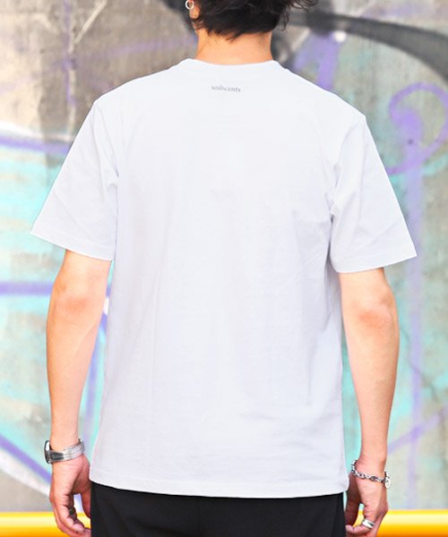 LUXSTYLE(ラグスタイル)/TRAP/U(トラップユー)ロゴプリント半袖Tシャツ/Tシャツ メンズ 半袖 ロゴ プリント ワンポイント 英字 クルーネック/img01