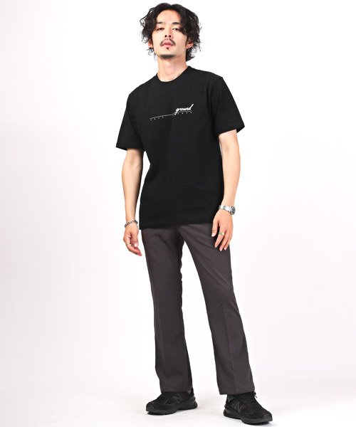 LUXSTYLE(ラグスタイル)/TRAP/U(トラップユー)ロゴプリント半袖Tシャツ/Tシャツ メンズ 半袖 ロゴ プリント ワンポイント 英字 クルーネック/img04