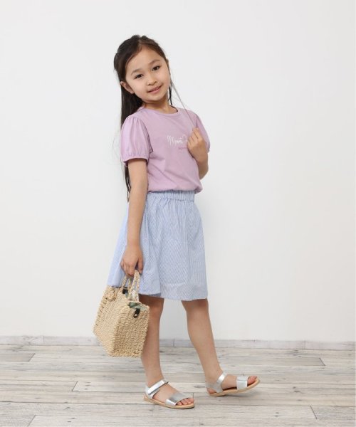 ikka kids(イッカ　キッズ)/USAコットン パフスリーブプリントTシャツ（120〜160cm）/img06