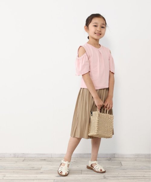 ikka kids(イッカ　キッズ)/USAコットン メロー肩開きTシャツ（120〜160cm）/img09