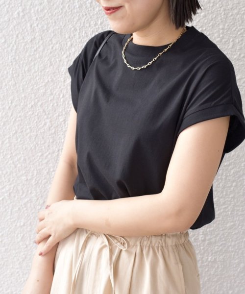 SHIPS WOMEN(シップス　ウィメン)/* オーガニックコットン フレンチスリーブ スリット TEE 24SS ◇/img53