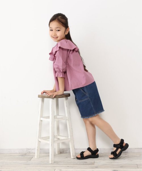 ikka kids(イッカ　キッズ)/7分袖フリル襟ブラウス（120〜160cm）/img08