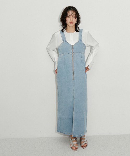 【サステナブル】デニムサロペットスカート サステナブル COTTON size