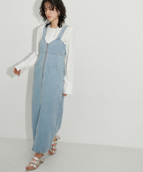 【サステナブル】デニムサロペットスカート サステナブル COTTON size