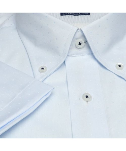 TOKYO SHIRTS(TOKYO SHIRTS)/【Layered Cool・大きいサイズ】 形態安定  ボタンダウンカラー 半袖ワイシャツ/img04