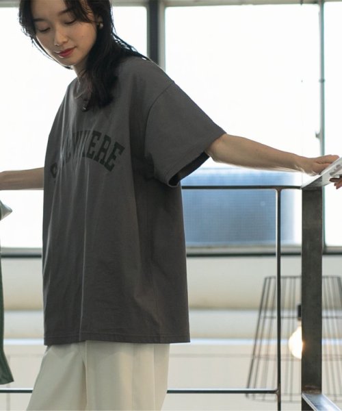 coen(coen)/【WEB限定】カレッジロゴプリントオーバーTシャツ/img01