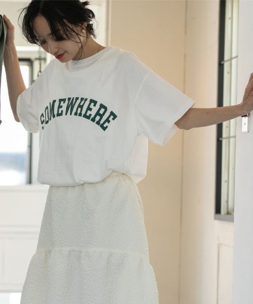 coen(coen)/【WEB限定】カレッジロゴプリントオーバーTシャツ/img28