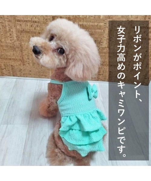 HAPPY DOG!!(はっぴーDOG！！)/犬 服 犬服 いぬ 犬の服 ワンピース キャミソール フリル ノースリーブ 袖なし 【春 夏 春夏 春服 夏服 春物 夏物 春服】/img01