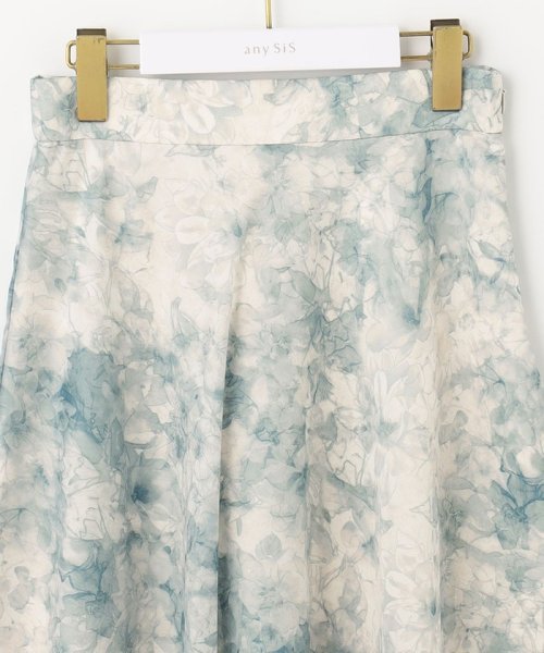 any SiS L(エニスィス（大きいサイズ）)/【洗える】水彩フラワープリント スカート/img16