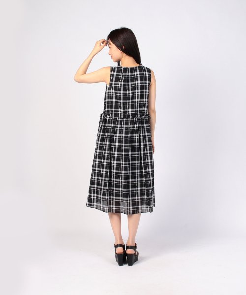 To b. by agnes b. OUTLET(トゥー　ビー　バイ　アニエスベー　アウトレット)/【Outlet】WU54 ROBE エアリーローンチェックチェックドレス /img02