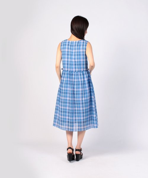 To b. by agnes b. OUTLET(トゥー　ビー　バイ　アニエスベー　アウトレット)/【Outlet】 WU54 ROBE エアリーローンチェックチェックドレス /img02