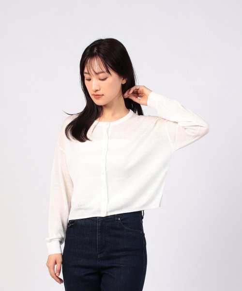 To b. by agnes b. OUTLET(トゥー　ビー　バイ　アニエスベー　アウトレット)/【Outlet】WR27 CARDIGAN シアーニットカラーカーディガン /img01