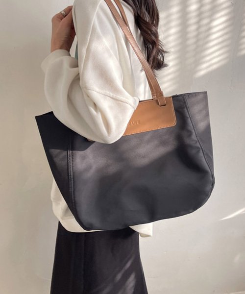 Amulet(アミュレット)/シンプルトートバッグ レディース 鞄 韓国ファッション 10代 20代 30代 大容量 大きめ オフィスカジュアル スクール 肩かけ 合わせやすい 大きいサイズ/img02