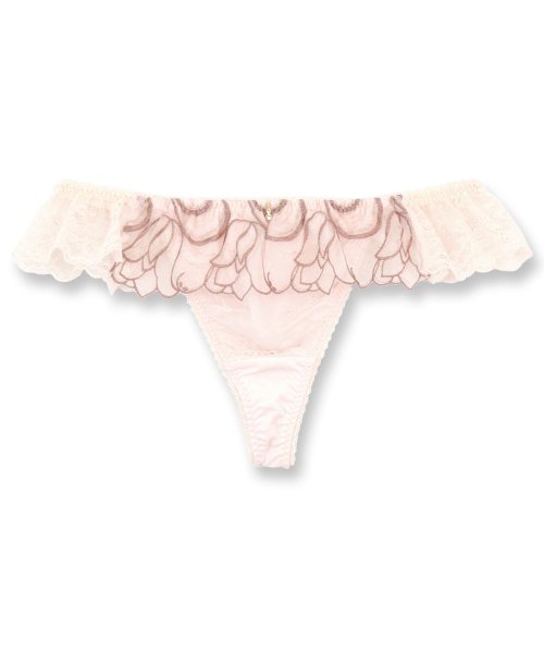 fran de lingerie(フランデランジェリー)/大人かわいいチューリップ刺繍ファッションの必需品 「ノーブルティアラトルペ」 Tバック タンガ/img04