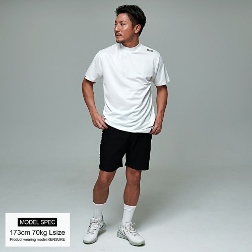 SHI－JYOMAN GOLF 首プリント半袖モックネックTEE　ゴルフ 人気・おすすめ｜使いやすい・旅行におすすめ 品質保証 全国発送 在庫限り