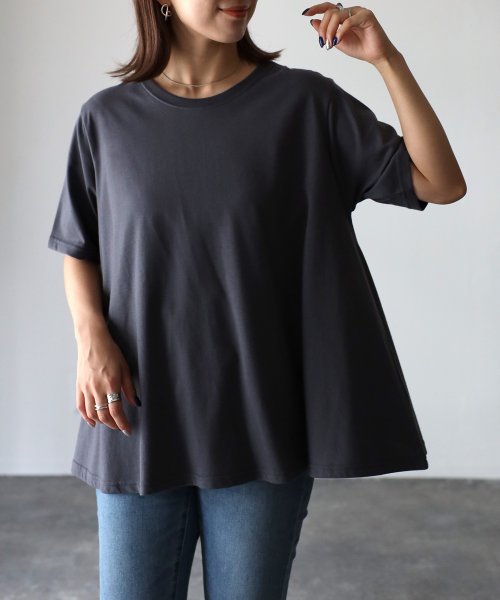 Riberry(リベリー)/Aラインフレア半袖Tシャツ/img01