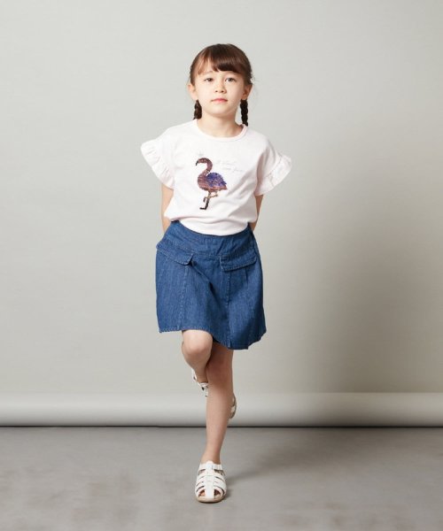 a.v.v(KID'S)(アー・ヴェ・ヴェキッズ)/[100－130]袖フリルスパンコールＴシャツ/img19