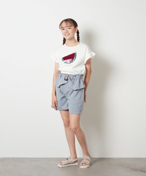 a.v.v(KID'S)(アー・ヴェ・ヴェキッズ)/[100－130]袖フリルスパンコールＴシャツ/img25