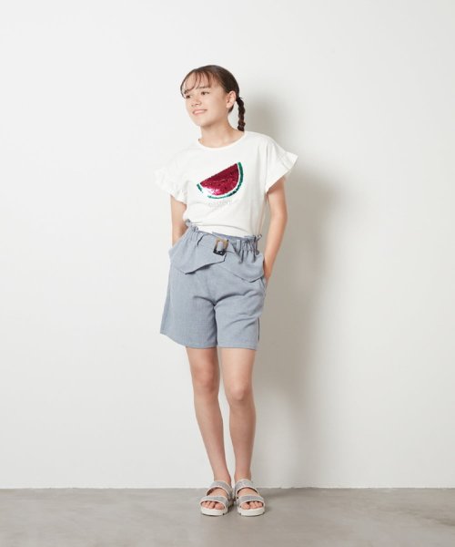 a.v.v(KID'S)(アー・ヴェ・ヴェキッズ)/[100－130]袖フリルスパンコールＴシャツ/img27