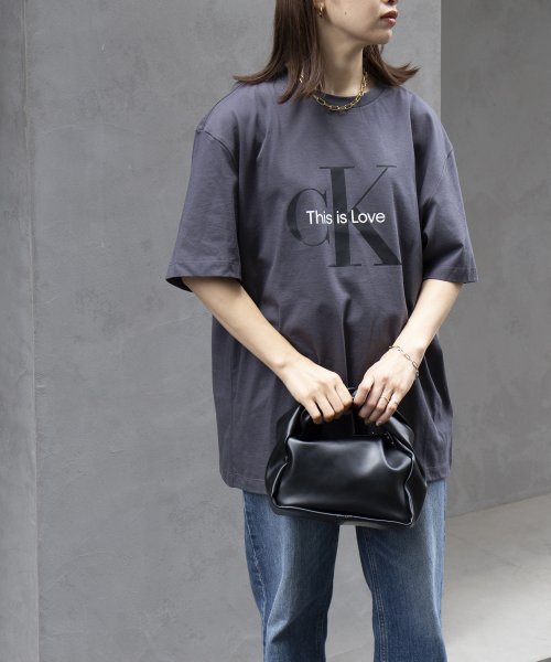 Calvin Klein(カルバンクライン)/【CALVIN KLEIN / カルバンクライン】トップス Tシャツ 半袖 プリント ロゴ モノグラム　ワンポイント クルーネック カットソー 40HM236/img05