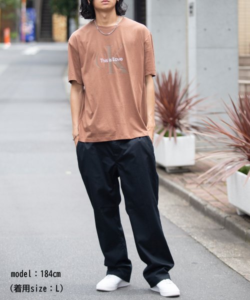 Calvin Klein(カルバンクライン)/【CALVIN KLEIN / カルバンクライン】トップス Tシャツ 半袖 プリント ロゴ モノグラム　ワンポイント クルーネック カットソー 40HM236/img08