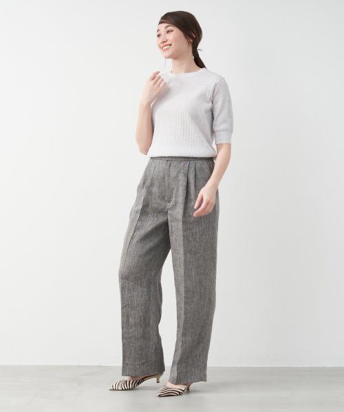 MICA&DEAL(マイカアンドディール)/adjastable linen pants/img01