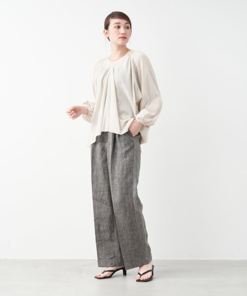 MICA&DEAL(マイカアンドディール)/adjastable linen pants/img09