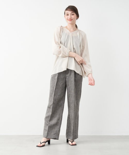 MICA&DEAL(マイカアンドディール)/adjastable linen pants/img10
