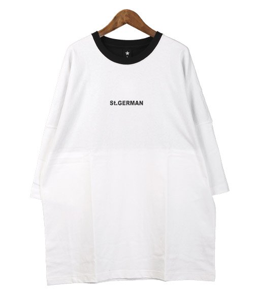 LUXSTYLE(ラグスタイル)/TRAP/U(トラップユー)St.GERMANバックプリントTシャツ/Tシャツ メンズ 半袖 ビッグシルエット バックロゴ プリント/img06