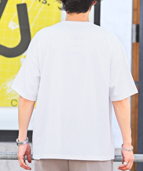 LUXSTYLE(ラグスタイル)/アップリケ刺繍半袖Tシャツ/Tシャツ メンズ 半袖 ビッグシルエット ロゴ サガラ刺繍 パイル グラフィティ ビリヤード/img01