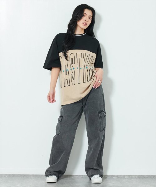 ANAP(アナップ)/バイカラービッグTシャツ【親子お揃い】/img08