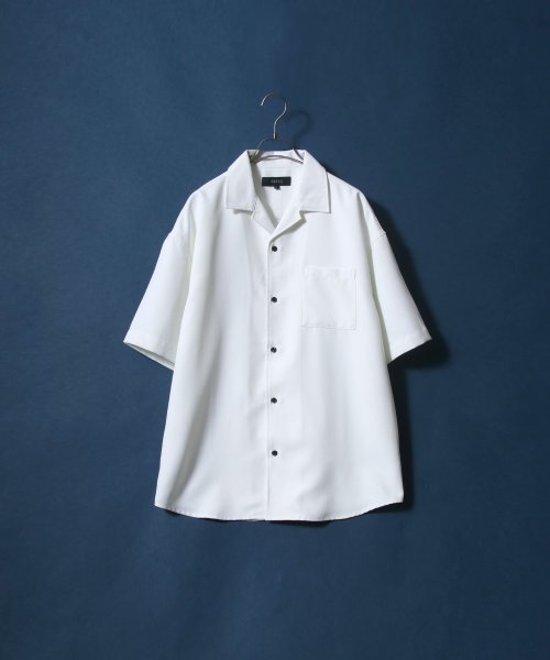 ANPAS(ANPAS)/【ANPAS】ツイル オーバーサイズ オープンカラーシャツ/メンズ シャツ 半袖 開襟シャツ 無地/img07