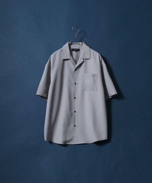 ANPAS(ANPAS)/【ANPAS】ツイル オーバーサイズ オープンカラーシャツ/メンズ シャツ 半袖 開襟シャツ 無地/img15