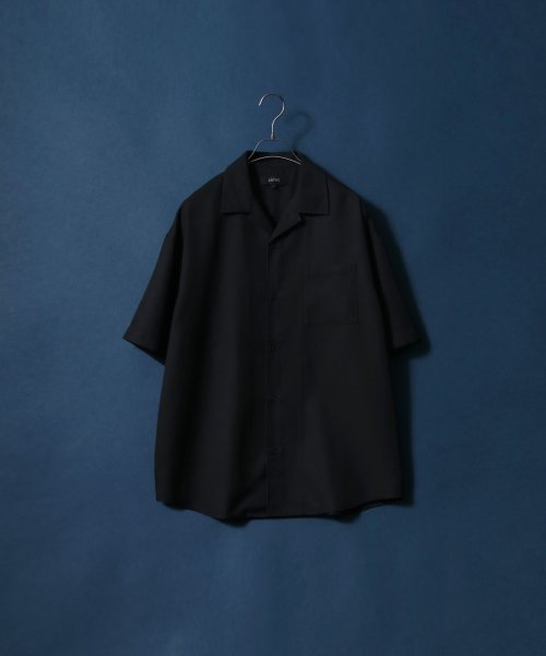 ANPAS(ANPAS)/【ANPAS】ツイル オーバーサイズ オープンカラーシャツ/メンズ シャツ 半袖 開襟シャツ 無地/img16