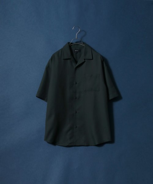 ANPAS(ANPAS)/【ANPAS】ツイル オーバーサイズ オープンカラーシャツ/メンズ シャツ 半袖 開襟シャツ 無地/img17
