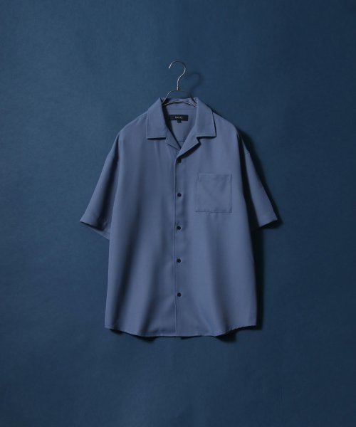 ANPAS(ANPAS)/【ANPAS】ツイル オーバーサイズ オープンカラーシャツ/メンズ シャツ 半袖 開襟シャツ 無地/img19