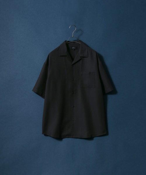 ANPAS(ANPAS)/【ANPAS】ツイル オーバーサイズ オープンカラーシャツ/メンズ シャツ 半袖 開襟シャツ 無地/img21