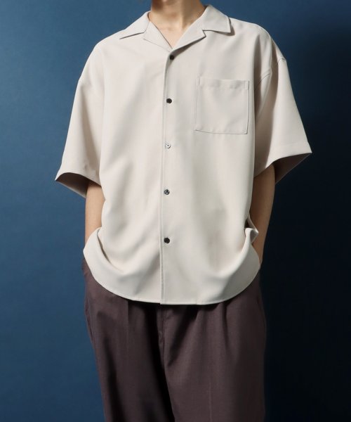 ANPAS(ANPAS)/【ANPAS】ツイル オーバーサイズ オープンカラーシャツ/メンズ シャツ 半袖 開襟シャツ 無地/img28