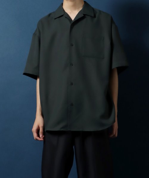 ANPAS(ANPAS)/【ANPAS】ツイル オーバーサイズ オープンカラーシャツ/メンズ シャツ 半袖 開襟シャツ 無地/img29