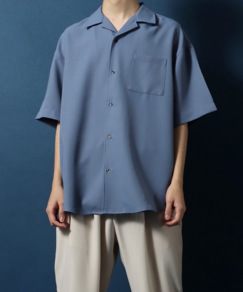 ANPAS(ANPAS)/【ANPAS】ツイル オーバーサイズ オープンカラーシャツ/メンズ シャツ 半袖 開襟シャツ 無地/img30