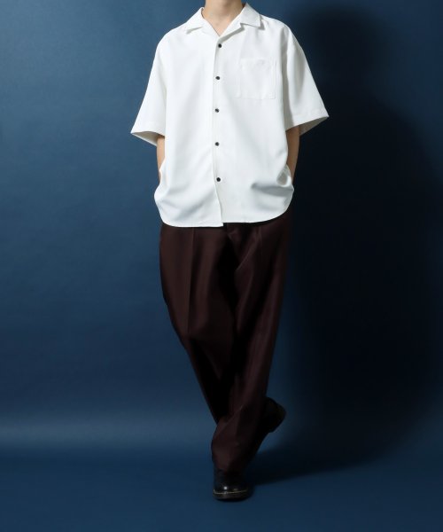 ANPAS(ANPAS)/【ANPAS】ツイル オーバーサイズ オープンカラーシャツ/メンズ シャツ 半袖 開襟シャツ 無地/img33